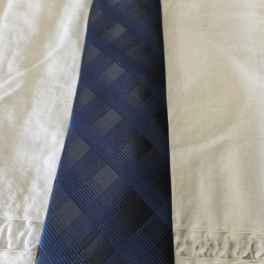 J. Ferrar Dark Blue and Black Tie